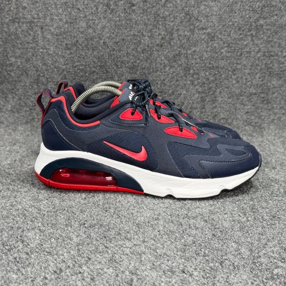 Nike Air Max 200 Running‎ Shoes Men's 10.5 Obsidian University Red Athletic Run